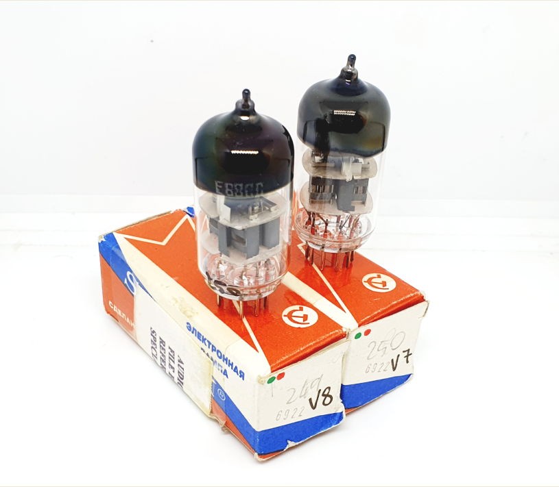 6922 - E88CC SOVTEK  (Audio Research selected)  NOS-NIB Coppia (v249 -v250)