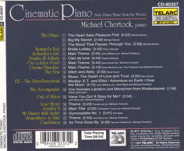 AA.VV. - Michael Chertock, piano - Cinematic Piano (CD)