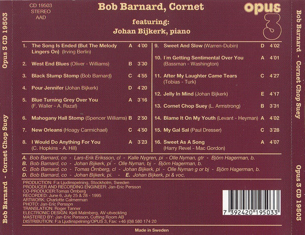 Bob Barnard - Cornet Chop Suey (CD)
