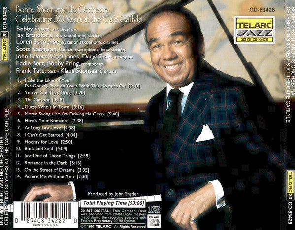Bobby Short And His Orchestra – Celebrating 30 Years At The Cafe Carlyle (CD)