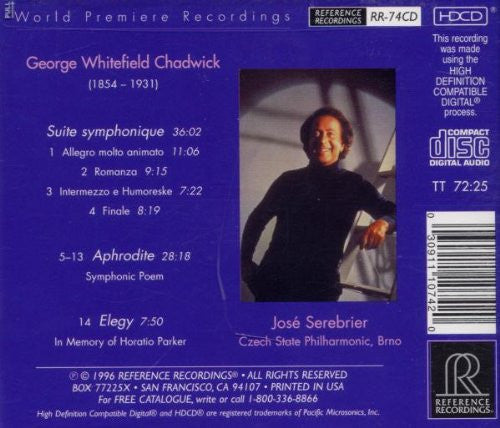 Chadwick - Serebrier - Czech State Philharmonic, Brno	Aphrodite - Suite symphonique Elegy (CD-HDCD)