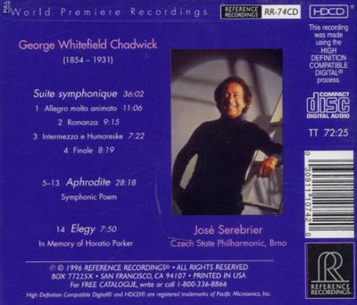 Chadwick - Serebrier - Czech State Philharmonic, Brno	Aphrodite - Suite symphonique Elegy (CD-HDCD)