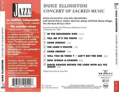Duke Ellington and His Orchestra - Concert Of Sacred Music (CD)