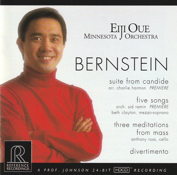 Eiji Oue, Minnesota Orchestra, Bernstein – Suite From Candide, Five Songs, Three Meditations From Mass, Divertimento (CD-HDCD)