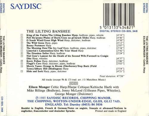 Eileen Monger – The Lilting Banshee: Traditional Airs & Dances For Celtic Harp (CD)