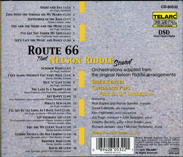 Erich Kunzel, Cincinnati Pops Big Band Orchestra - Route 66 - That Nelson Riddle Sound (CD)