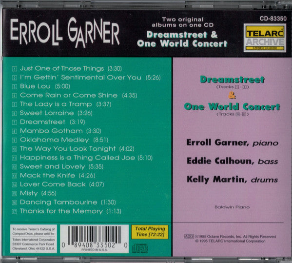 Erroll GARNER - DREAMSTREET & ONE WORLD CONCERT (CD)
