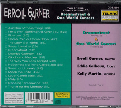 Erroll GARNER - DREAMSTREET & ONE WORLD CONCERT (CD)