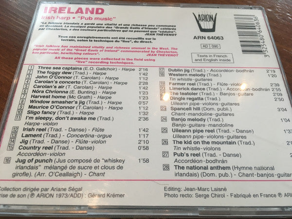 Gérard Krémer - Irlande - Harpe Irlandaise "Pub music" (CD)