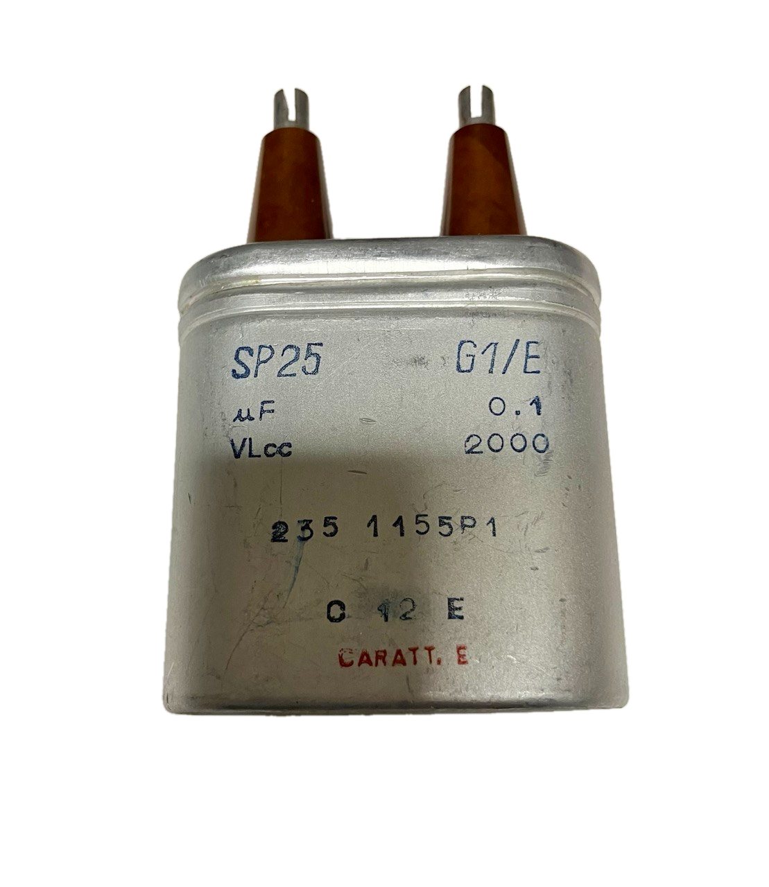 ICAR SP25 0,1uf 2000v - Condensatore Carta e Olio in Alluminio