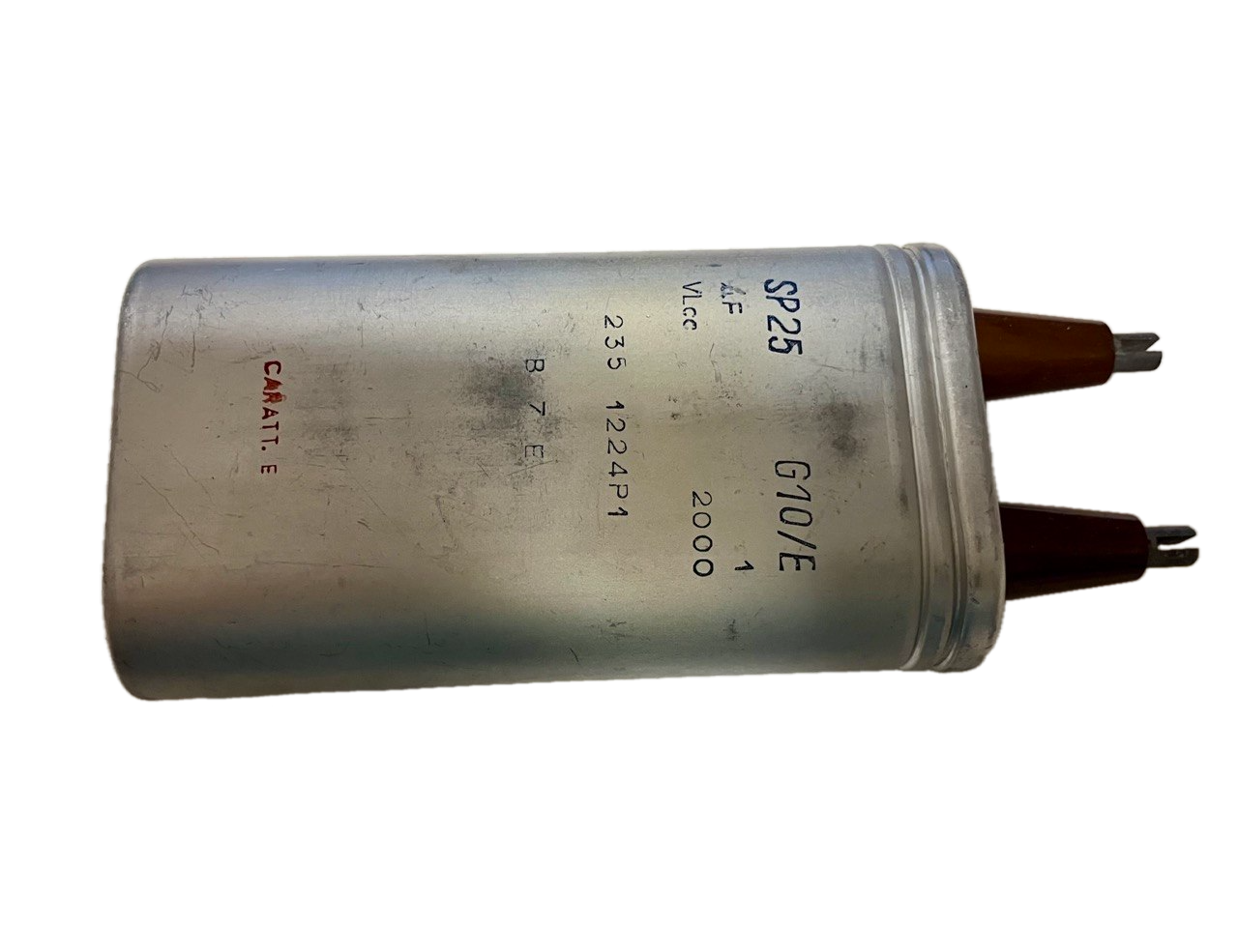 ICAR SP25 1uf 2000v - Condensatore Carta e Olio in Alluminio