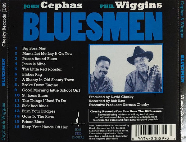 J.Cephas and Phil Wiggins - Bluesmen (CD)