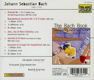 Jacques Loussier Trio - THE BACH BOOK (CD)