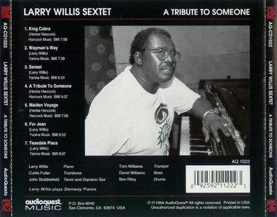 Larry Willis Sextet - A Tribute To Someone (CD)