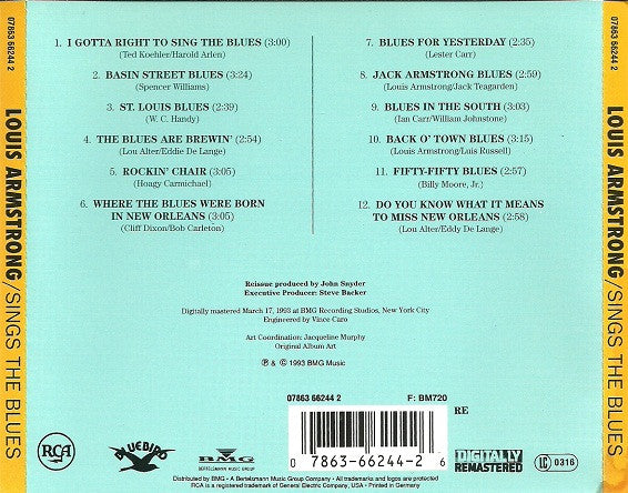 Louis ARMSTRONG – Sings The Blues (CD)
