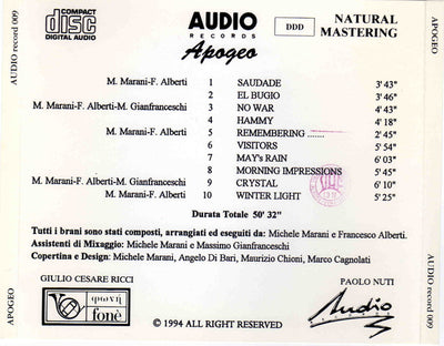 Michele Marani e Francesco Alberti - Apogeo (CD)