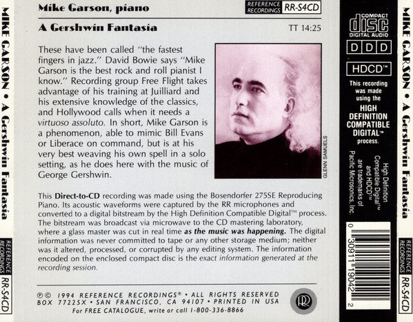 Mike Garson - A Gershwin Fantasia (CD single-HDCD)