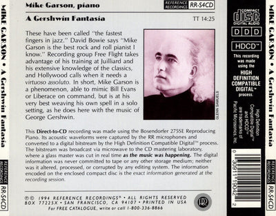 Mike Garson - A Gershwin Fantasia (CD single-HDCD)