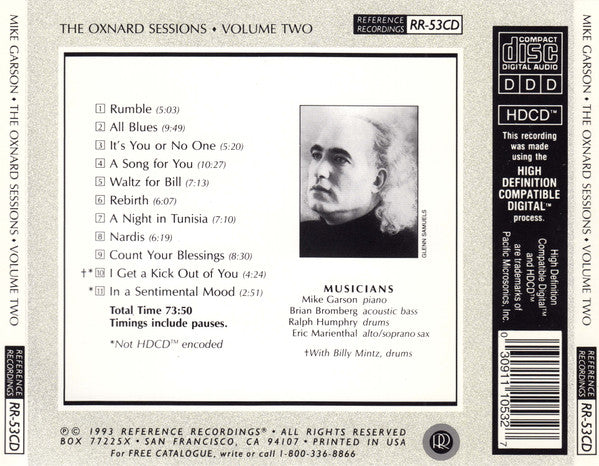 Mike Garson - The Oxnard Sessions, volume two (CD-HDCD)
