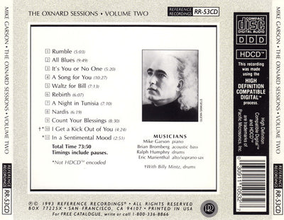 Mike Garson - The Oxnard Sessions, volume two (CD-HDCD)
