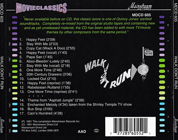 Music by Quincy Jones - Walk Don't Run (CD)