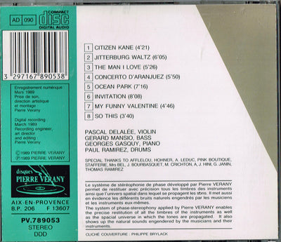 Paul RAMIREZ Quartet - CITIZEN KANE (CD)