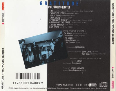 Phil Woods Quintet - GRATITUDE (CD)