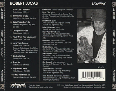 Robert Lucas - LAYAWAY (CD)