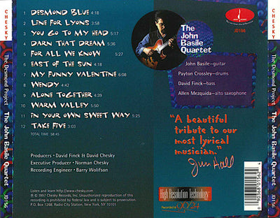 The John Basile Quartet - The Desmond Project (CD)