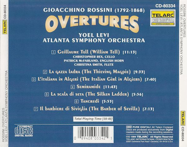 Yoel Levi, Atlanta Symphony Orchestra - Rossini Overtures (CD)