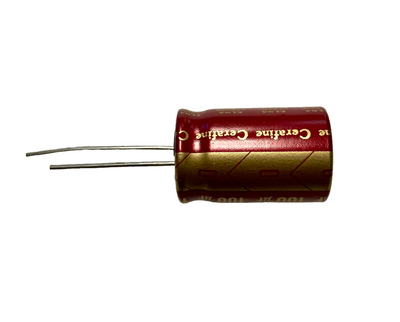 100uf 100v Elna Cerafine Red Box - Condensatore elettrolitico verticale