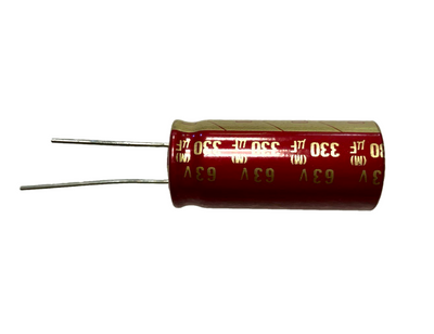 330uf 63v Elna Cerafine Red Box - Condensatore elettrolitico verticale
