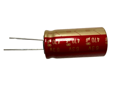 470uf 63v Elna Cerafine Red Box - Condensatore elettrolitico verticale