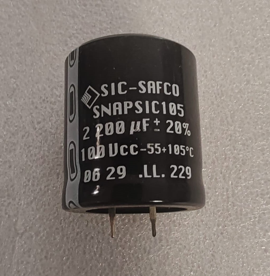 2200uf 100v Sic Safco - Condensatore elettrolitico snap-in
