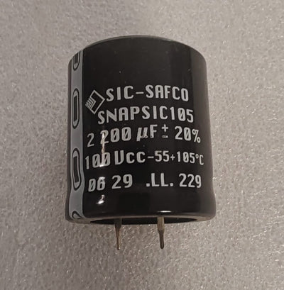 2200uf 100v Sic Safco - Condensatore elettrolitico snap-in