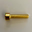 Vite testa cilindrica brugola gold 8x25 - placcata oro 24k
