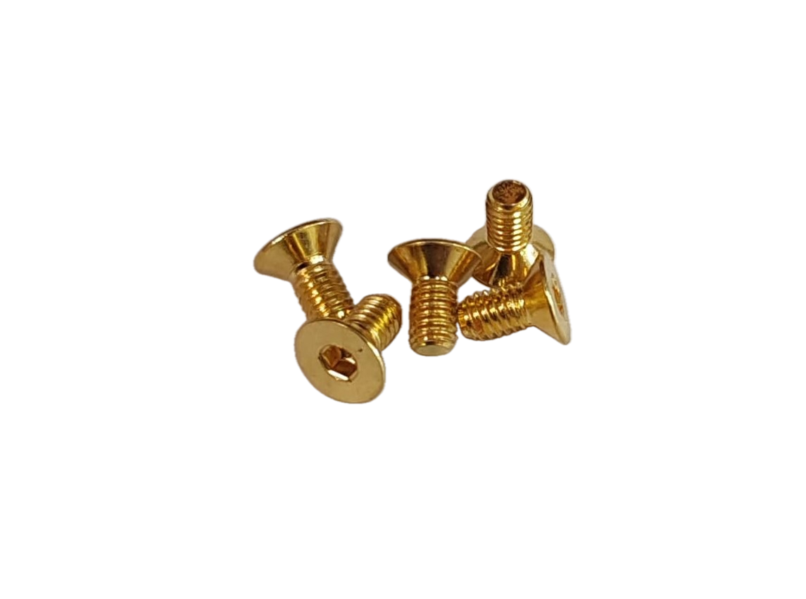 Vite testa svasata brugola gold 4x8 - placcata oro 24k