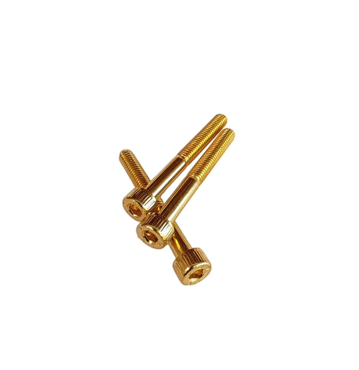 Vite testa cilindrica brugola zigrinata gold 4x38 - placcata oro 24k