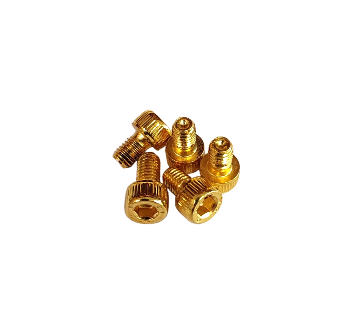 Vite testa cilindrica brugola zigrinata gold 5x12 - placcata oro 24k