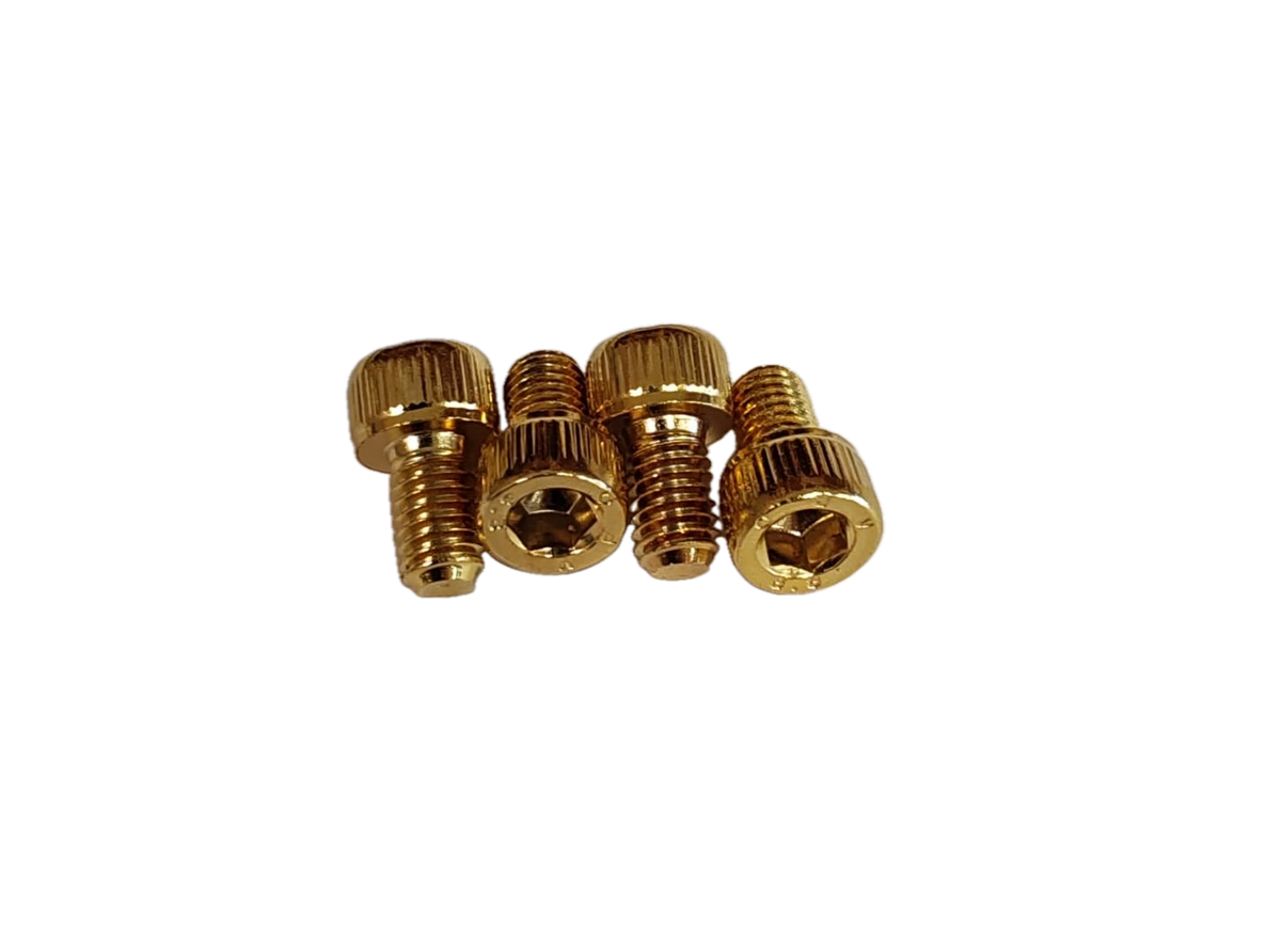 Vite testa cilindrica brugola zigrinata gold 6x16 - placcata oro 24k